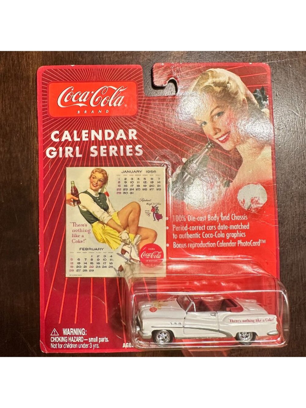 Johnny Lightning Coca-Cola Calendar Girl Series Die-Cast 1956 Corvette